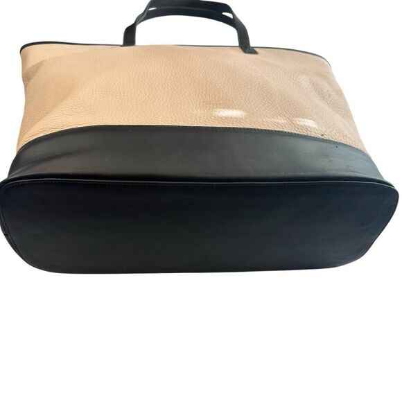 Vessel Signature Tote two tone color block blush black carryall bag purse large - Picture 3 of 12